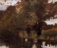 Homer, Winslow - Pond and Willows, Houghton Farm